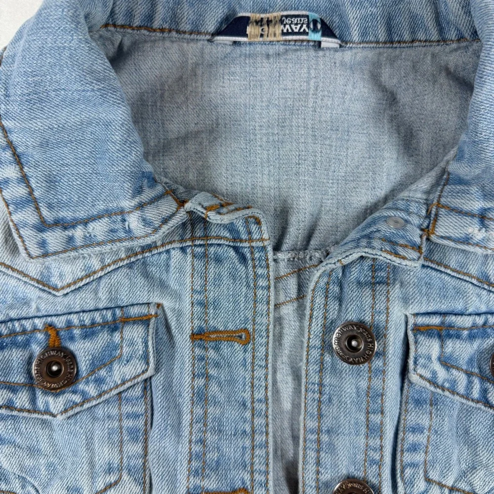 Highway Jeans Womens Light Wash Cropped Denim Vest Raw Hem MD7483HJMJ Small